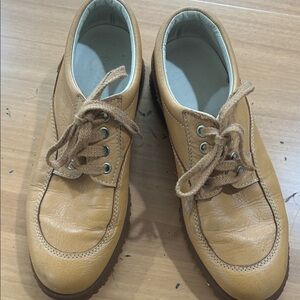 Hogan Women's Tan Leather Chukka Lace-Up Boots